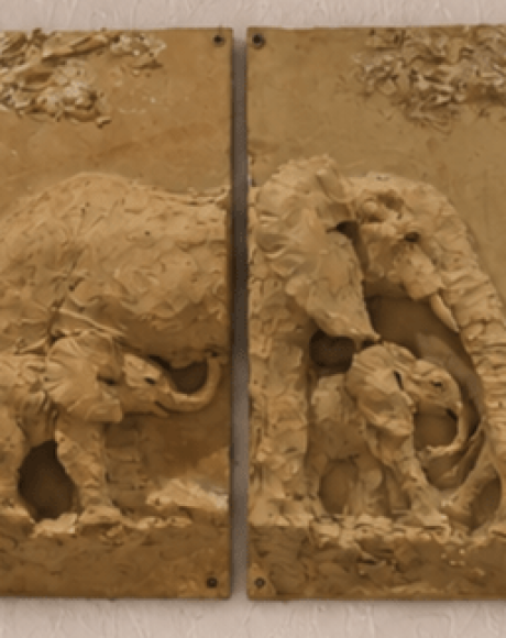 Bas relief éléphant